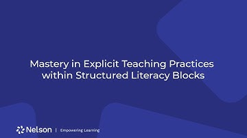 Mastery in Explicit Teaching Practices within Structured Literacy Blocks | May 9 Webinar Recording