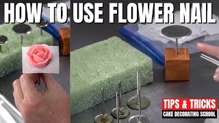 How to use a flower nail for piped flowers [ Cake Decorating For Beginners ]