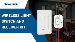 DEWENWILS Wireless Remote Control Light Switch and Receiver Kit, 110v 120v  125v 10amp Remote Switch System For Lights, Fans, Lamps, Christmas Lights –  Dewenwils