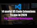 14 Useful VS Code Extensions For Front-End Developers in 2020