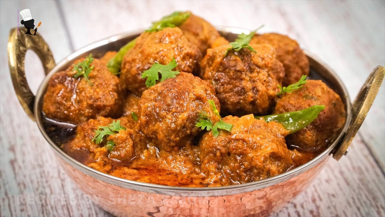 মাংসের কোফতা কারি Meat Kofta curry recipe Meatball Curry Mutton Kofta Curry...