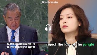 Excellent Chinese Interpreter Translates For Foreign Minister Wang Yi At 2024 Un Future Summit