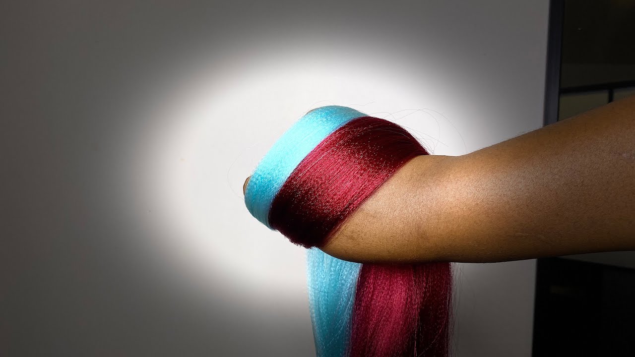 DIY Custom hair extension blend for box braids, knotless and Senegalese twist|Moody sky blue and 39j