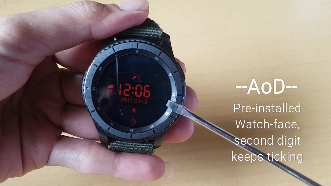 Gear S3 Watch-face on AoD can animate 