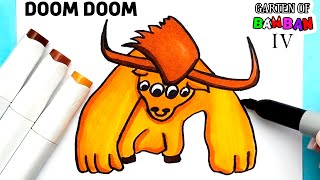 How to draw DOOM DOOM from Garten Of Banban chapter 4