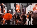 NYC Cyberpunk Rain Walk | 5th Avenue, Rockefeller Center, Bryant Park, Times Square