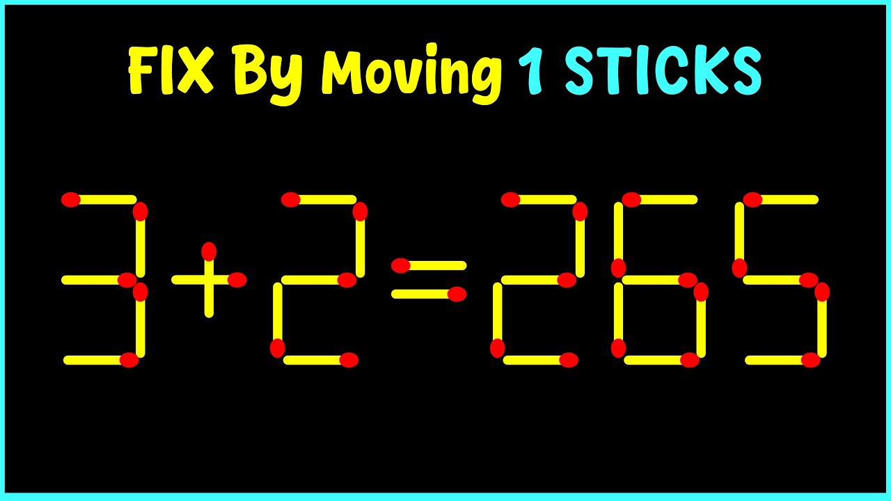 Matchstick Puzzle | Matchstick game | Matchstick puzzle with answer | Maths puzzle game