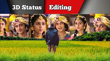 New Trending 3D Radha Krishna status editing alright motion | 3D object status editing new trending