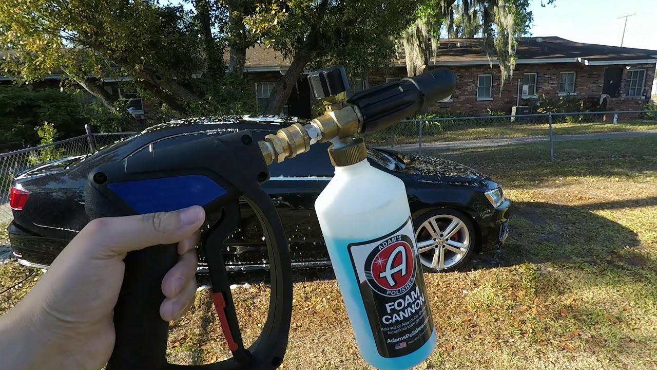  Adam's Standard Foam Gun & Mega Foam - Car Wash & Car Cleaning  Auto Detailing Kit, Soap Shampoo & Garden Hose for Thick Suds, No  Pressure Washer Required