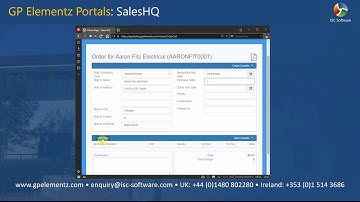 GP Elementz - SalesHQ - Order Entry