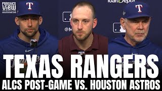 Bruce Bochy, Nathan Eovaldi \& Mitch Garver React to Texas Rangers Forcing Game 7 vs. Houston Astros