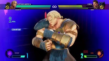 MARVEL VS. CAPCOM: INFINITE Captain America & Hawkeye vs Zero & Chris