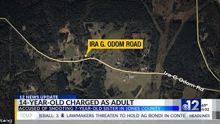 Jones County teen charged with shooting 7-year-old sister