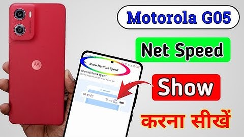 Motorola G05 me net speed kaise show kare | how to show net speed in moto g05 5g