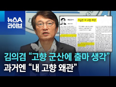김의겸 “총선서 고향 군산에 출마 생각”…과거엔 “내 고향 왜관” | 뉴스A 라이브