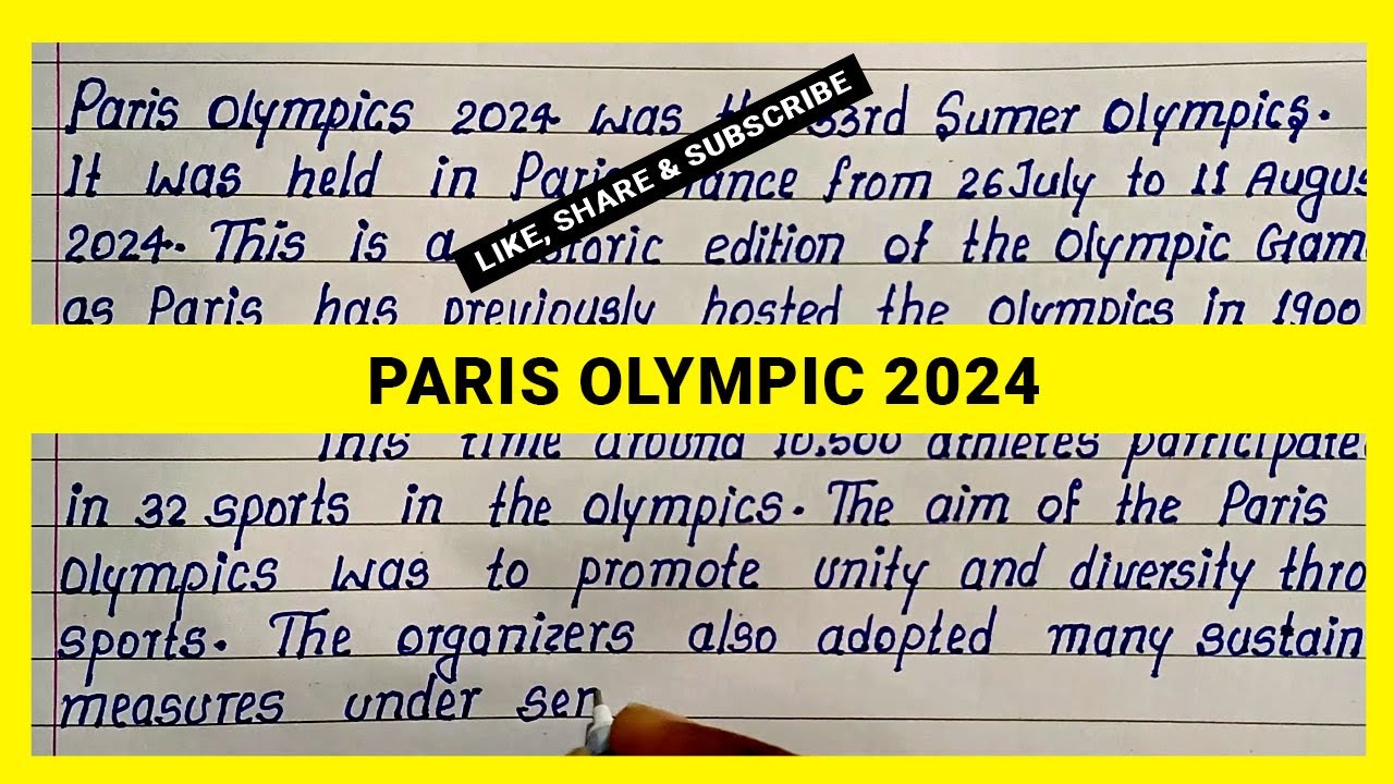 Best English Essay on Paris Olympic 2024 | Simple and Easy English Essay on Paris Olympic 2024 ...