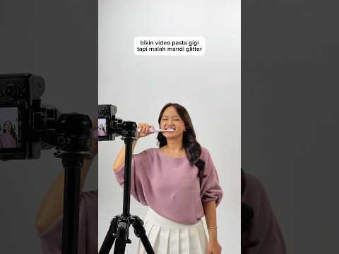 berangkat bersih, pulangnya full glitter🤣✨ #behindthescenes #ugc #contentcreator