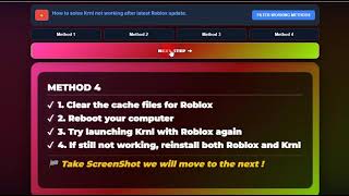 How to solve Krnl not working after latest Roblox update