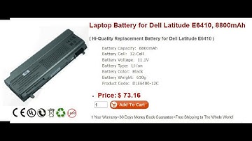 Laptop Battery for Dell Latitude E6410