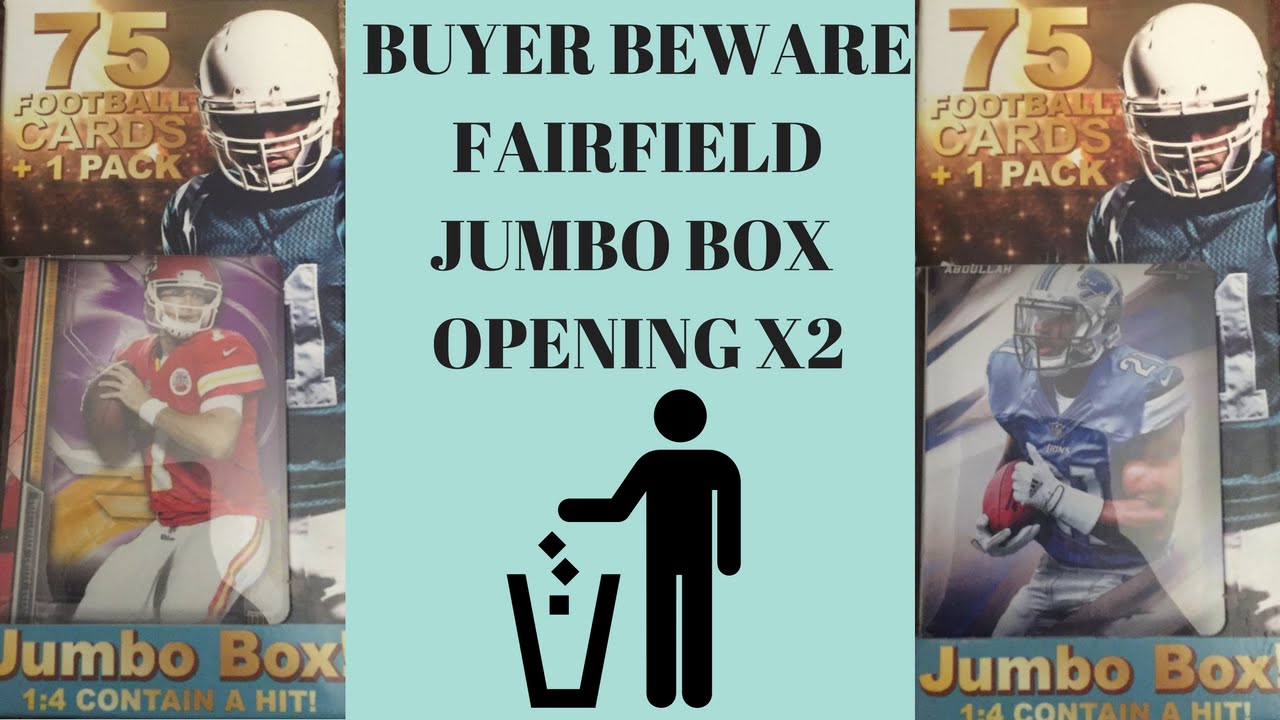 Fairfield jumbo box opening football cards YouTube