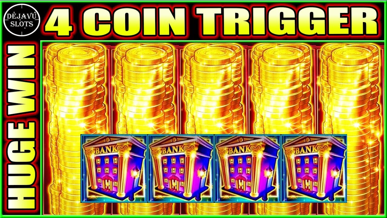 4 COIN TRIGGER PAYS HUGE WIN! PIGGY BANKIN SLOT MACHINE