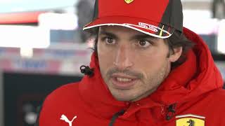 CARLOS SAINZ AND CHARLES LECLERC POST RACE IMOLA EMILIA ROMAGNA 2022