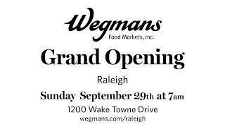 Wegmans Raleigh Grand Opening Sparkling Water