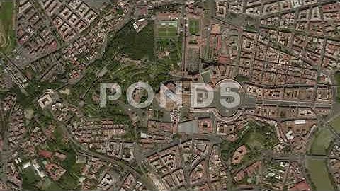 Zoom in from space and focus on Vatican. 3D Animation. Background for travel intro.