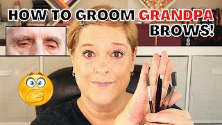HOW TO TAME GRANDPA BROWS | HOW I GROOM MY BROWS!