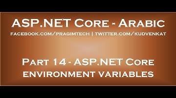ASP NET Core environment variables in arabic