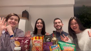 German + Peruvian Family try Asian Snacks/Food for the FIRST TIME!!