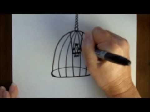 how-to-draw-a-bird-in-a-birdcage-simple-drawing-tutorial