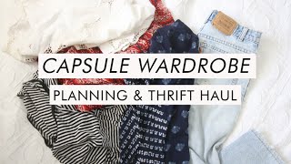 capsule wardrobe planning + thrift haul I