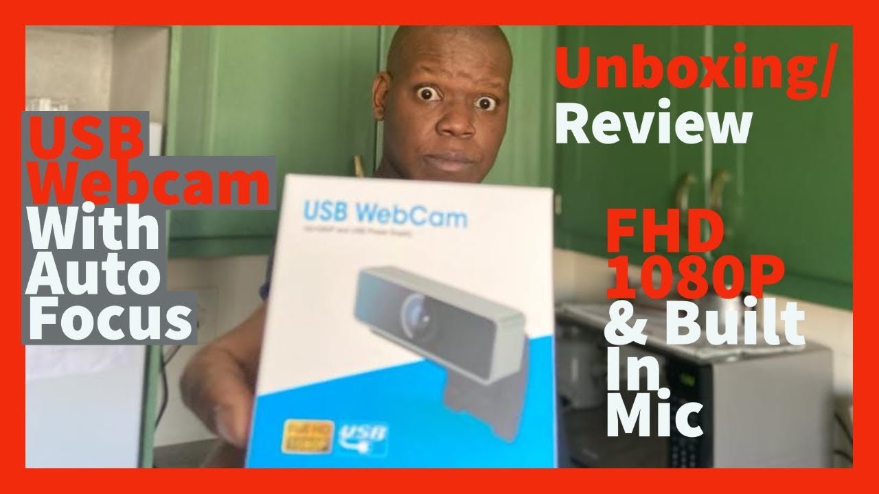 Распаковка/обзор USB веб-камеры с автофокусом FHD 1080P и встроенным микрофоном