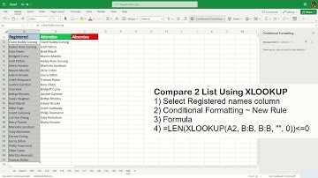 Compare two lists to find missing values using XLOOKUP in Excel - Excel Tips and Tricks