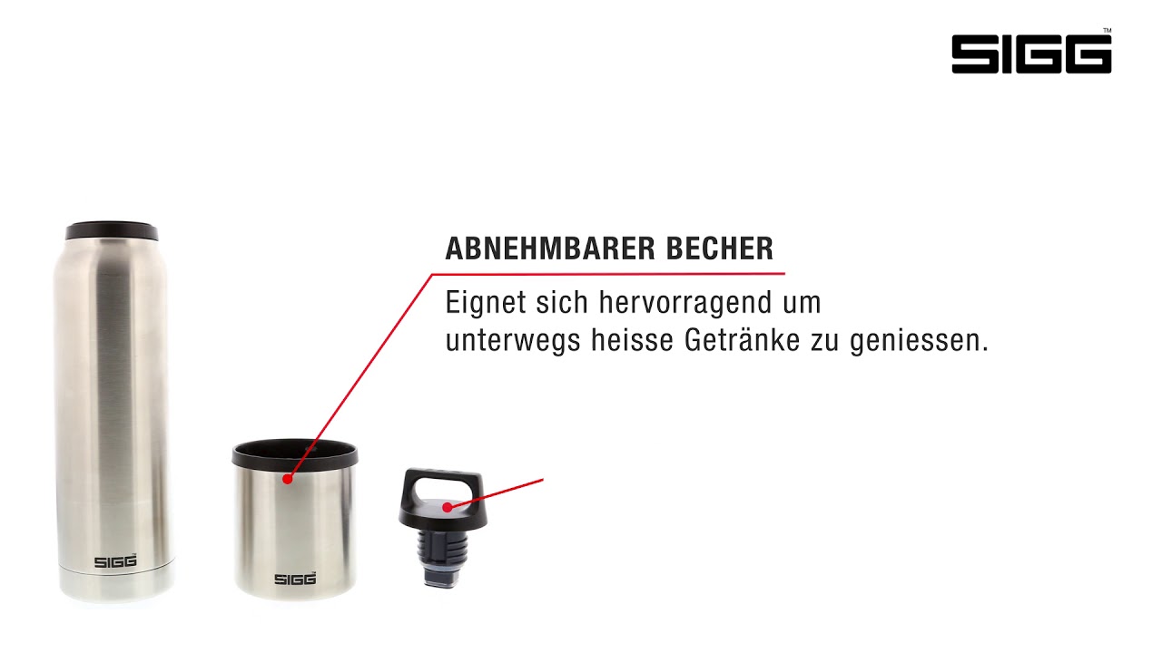 SIGG Thermosflasche mit Becher 0,5 l Edelstahl - GEMSTONE