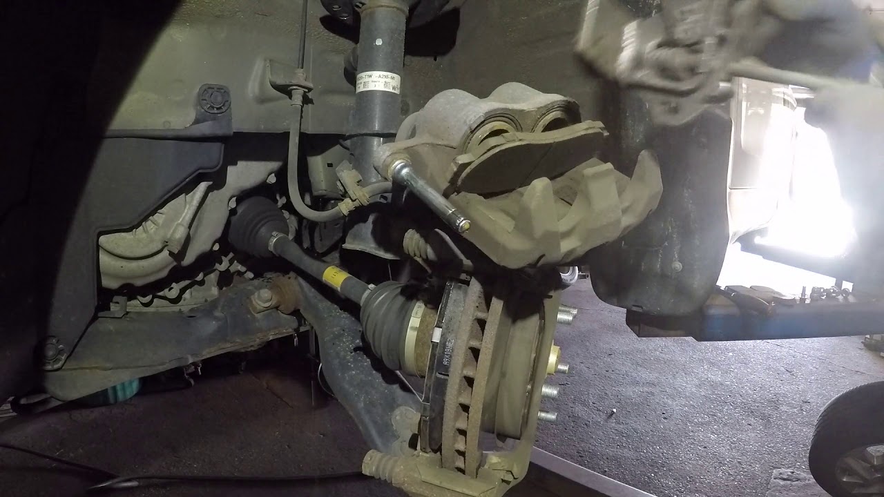 How to replace front brake pads on 2015 Honda CRV - YouTube