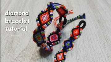 Diamond friendship bracelet || Embroidery floss bracelets