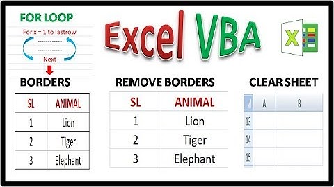 Borders in Excel VBA
