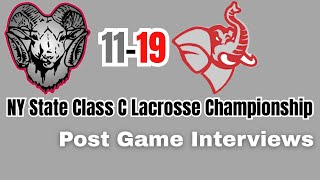Somers vs Jamesville DeWitt Boys Lacrosse NY State Class C Championship Post Game Interviews 6/14/25