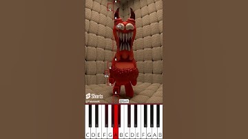 Banban Transformation (@fash) Garten of Banban Animation - Octave Piano Tutorial