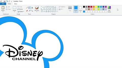 How to draw Disney Channel logo in MS Paint | Easy step by step drawing