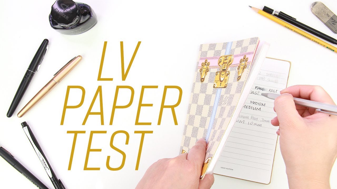 Louis Vuitton Notebook Paper Test - YouTube