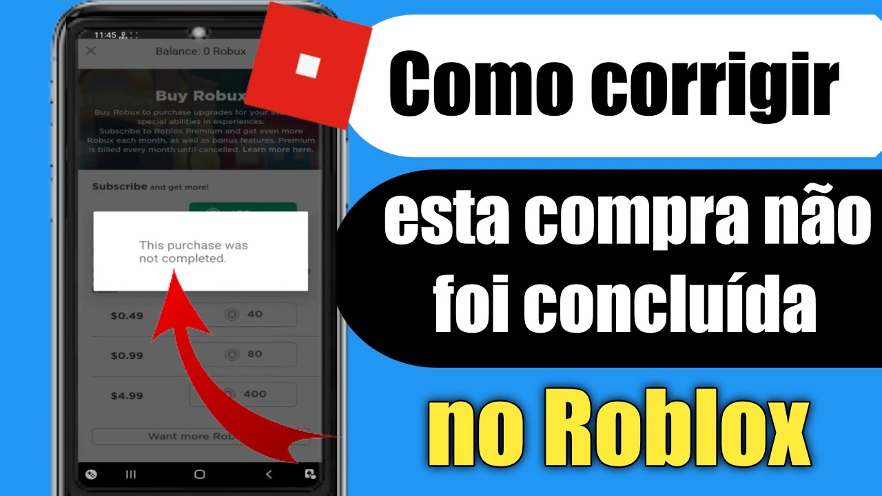 Erro quando vou comprar robux no Roblox - Comunidade Google Play