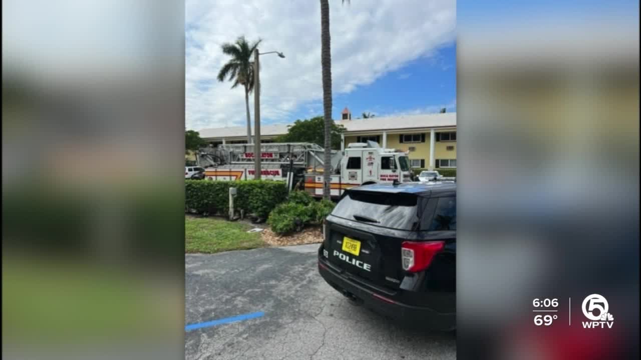 Fire Scene Boca Raton Fire damages Boca Raton condo - YouTube