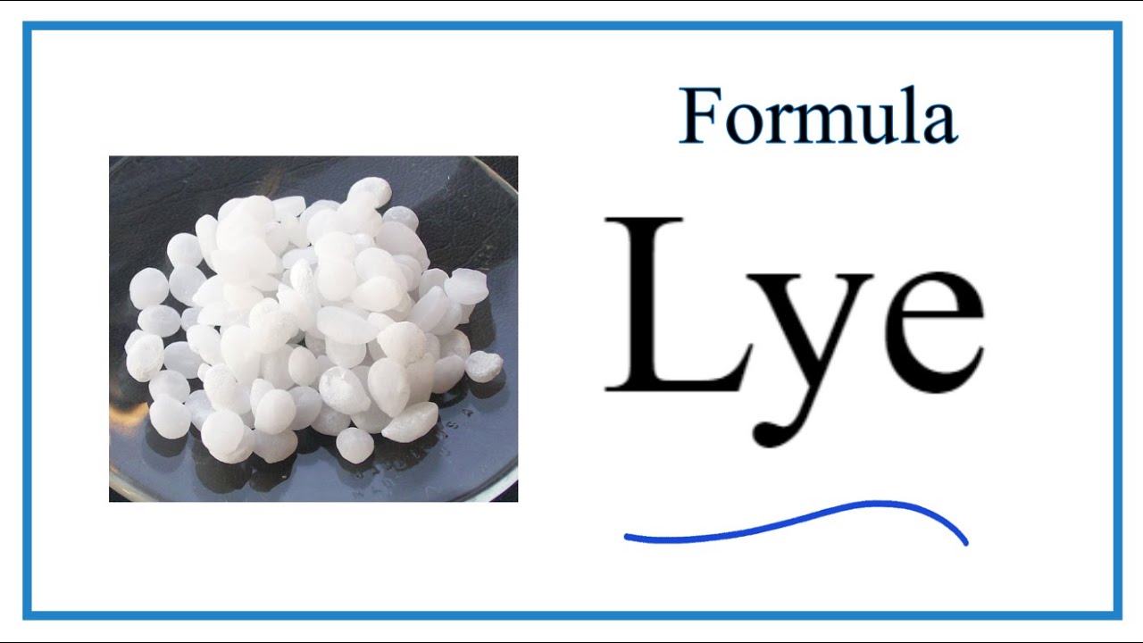 How to Write the Chemical Formula for Lye 