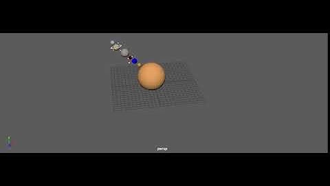 solar system in 3D Maya