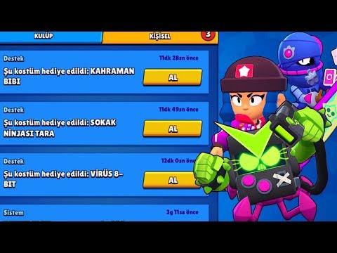 SUPERCELL YENİ SKİNLERİ GÖNDERDİ! - VİRÜS 8-BİT, KAHRAMAN BİBİ, SOKAK NİNJASI TARA - Brawl Stars