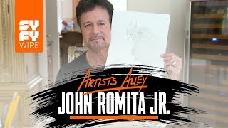 Watch Dark Knight Comic Book Artist John Romita Jr. Draw Batman (Artists Alley) | SYFY WIRE