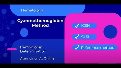 Cyanmethemoglobin Method Hemoglobin Det